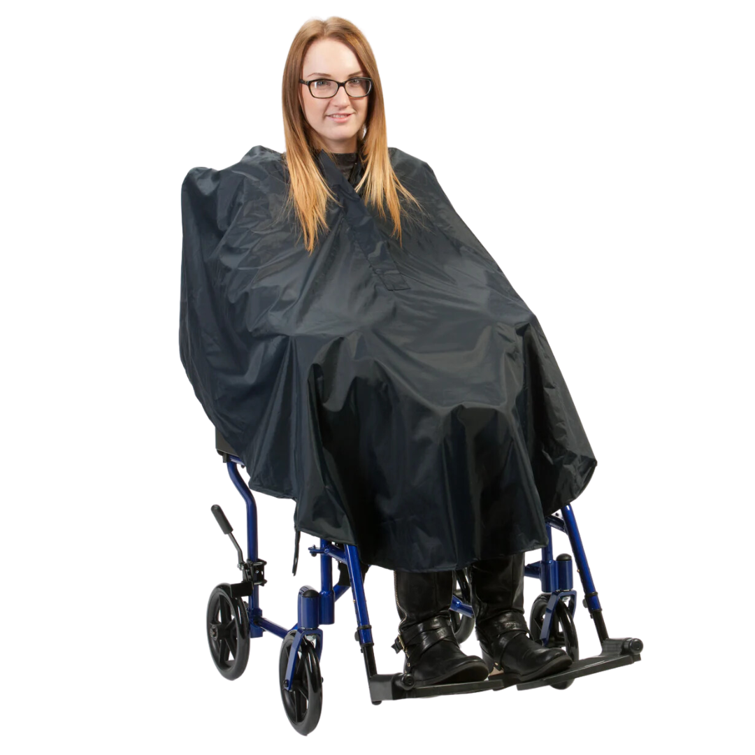 Wheelchair Flat Hem Poncho - MobilityCo