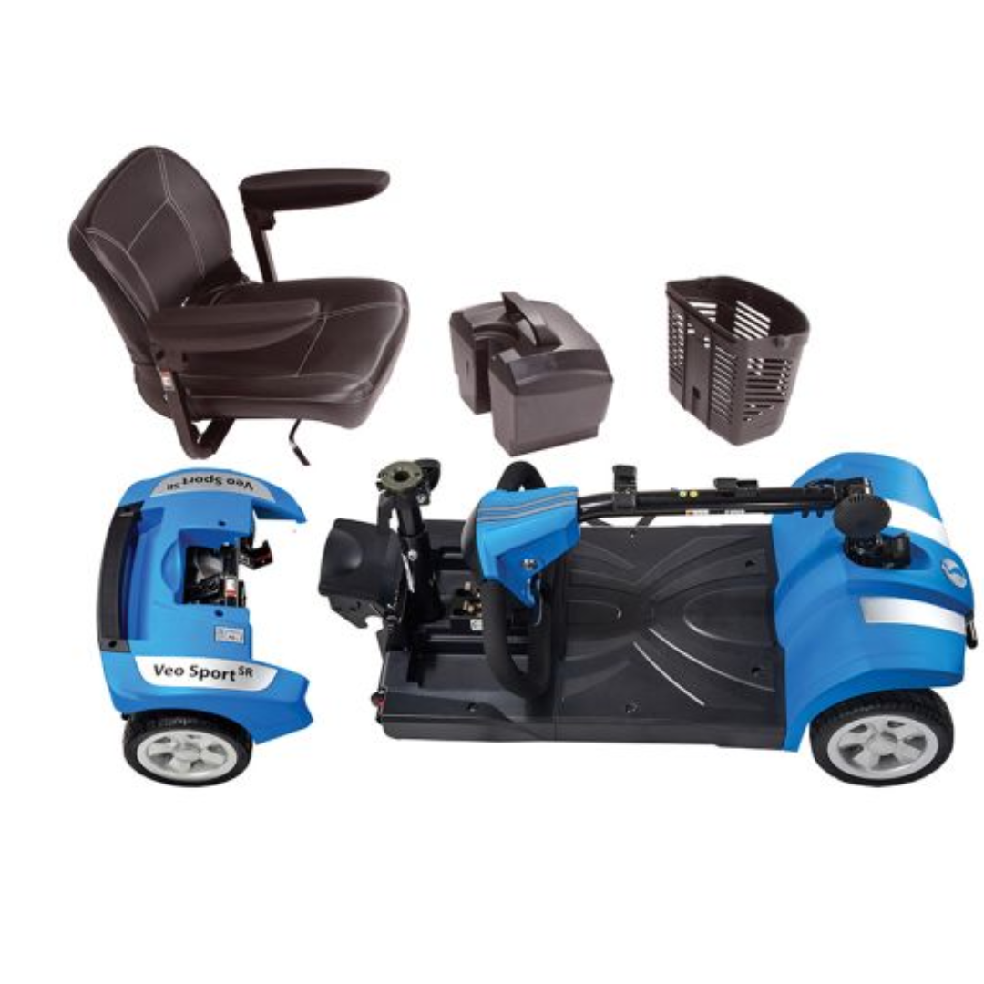 Showing Veo Sport Dismantled in colour blue.