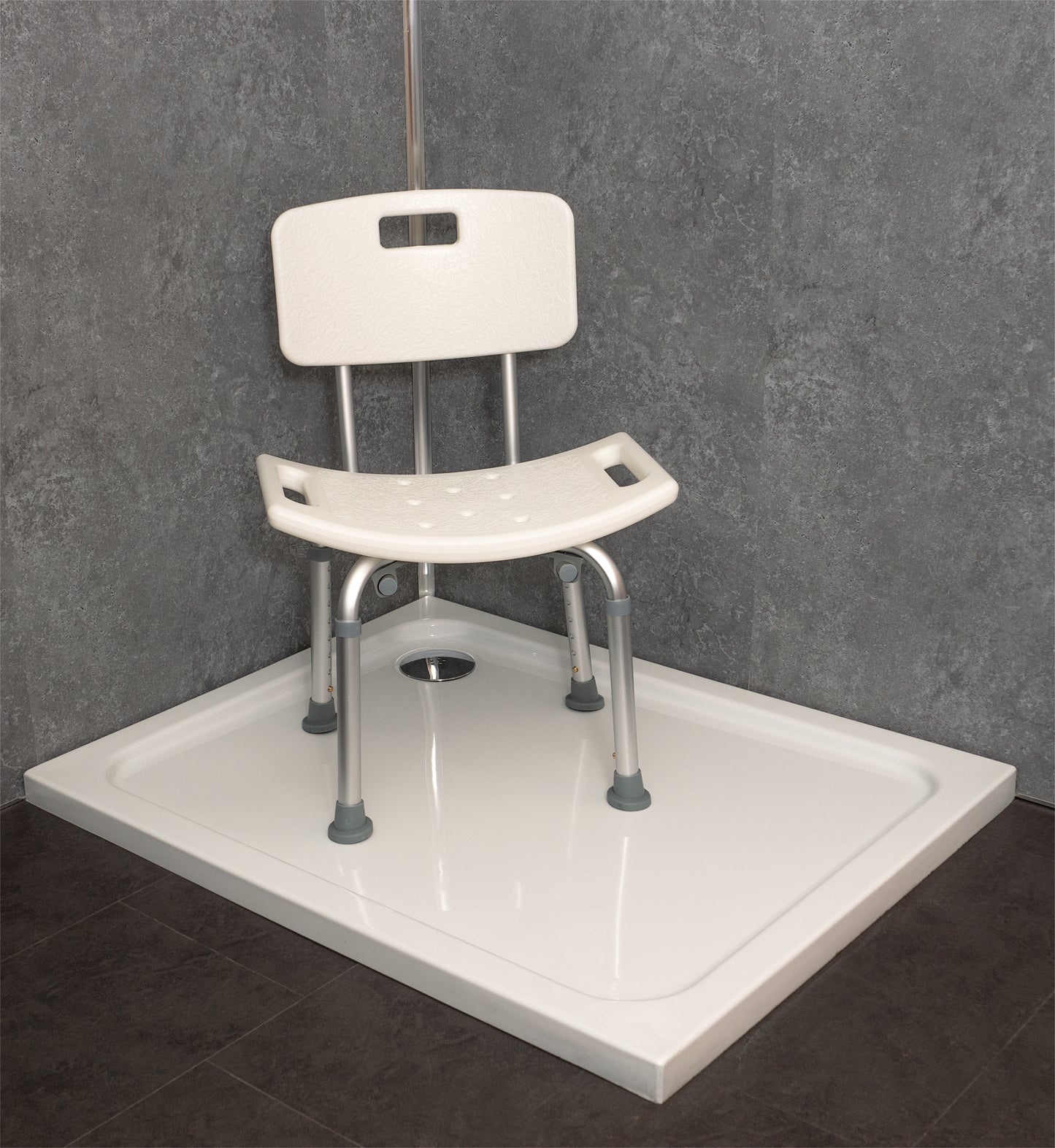 Shower Stool With Back - MobilityCo