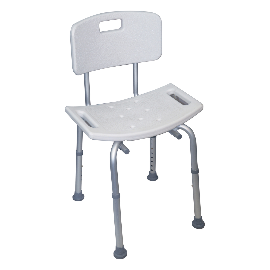 Shower Stool With Back - MobilityCo