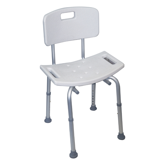 Shower Stool With Back - MobilityCo