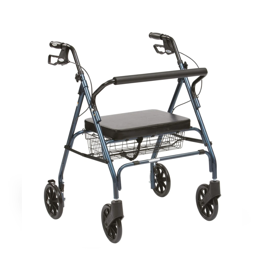 Heavy Duty Rollator Blue - MobilityCo