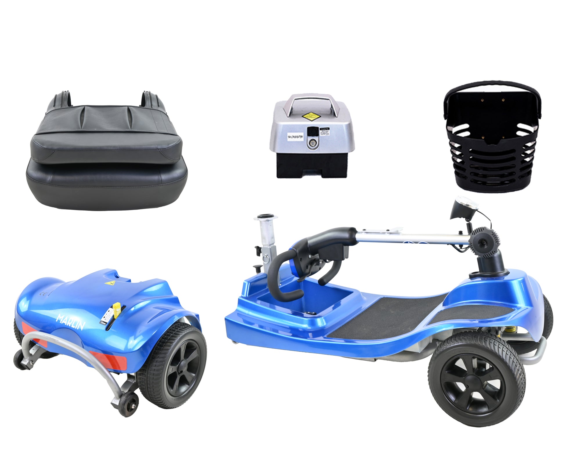 Showing Marlin Mobility Scooter Disassembled. 