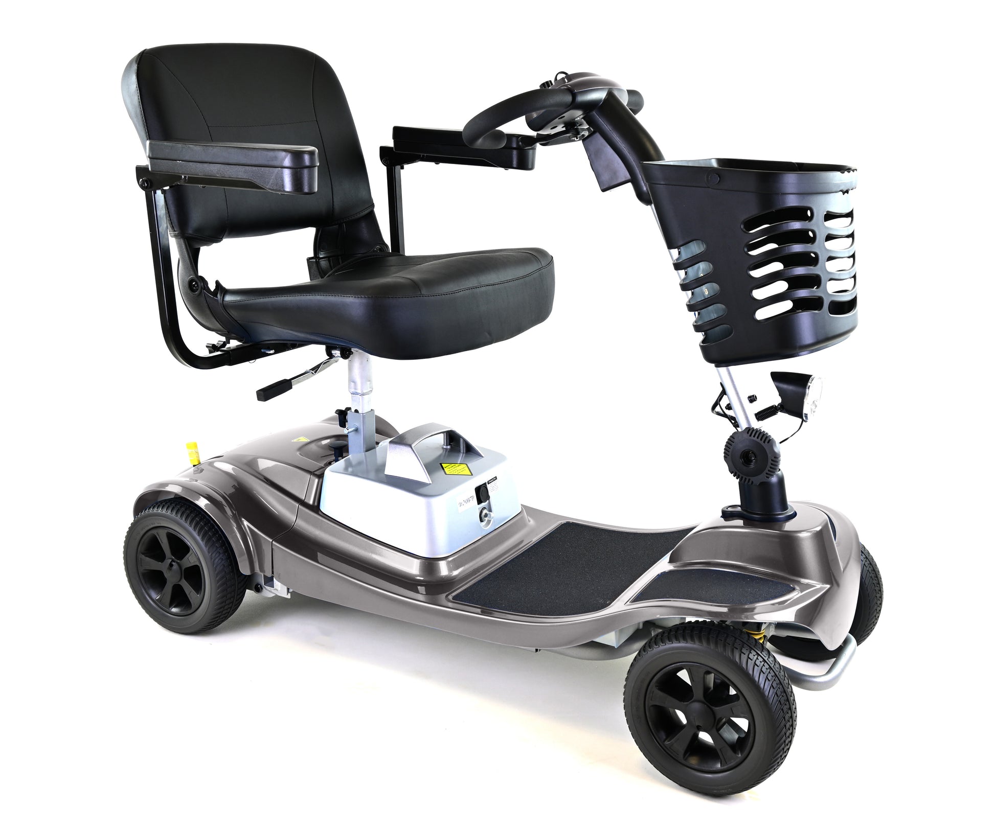 Showing Marlin Mobility Scooter, Side on in the colour Grey.