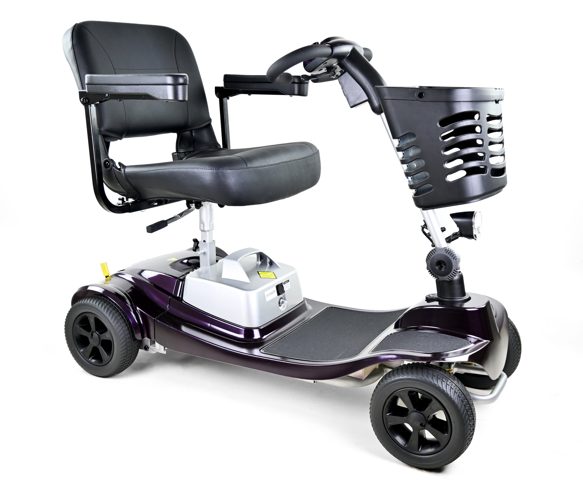 Showing Marlin Mobility Scooter Side on in the colour purple.