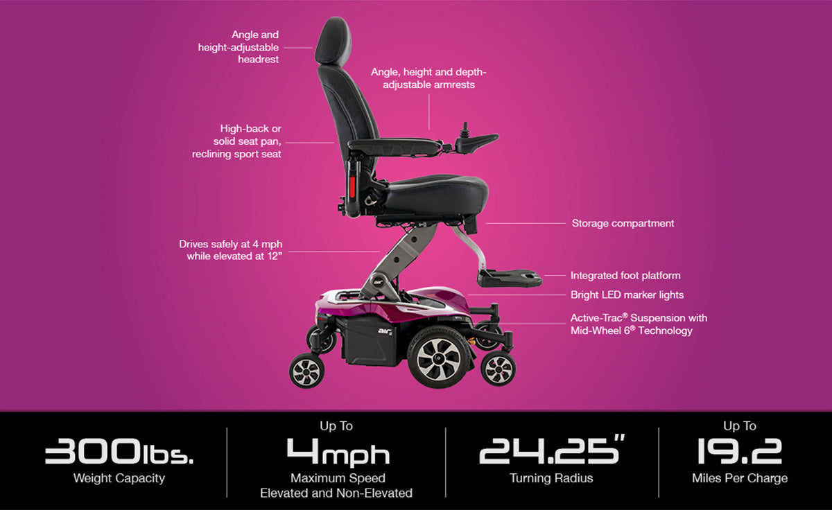 Jazzy Air 2 Elevating Powerchair - MobilityCo