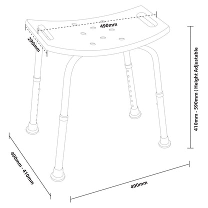 Curved Shower Stool - MobilityCo